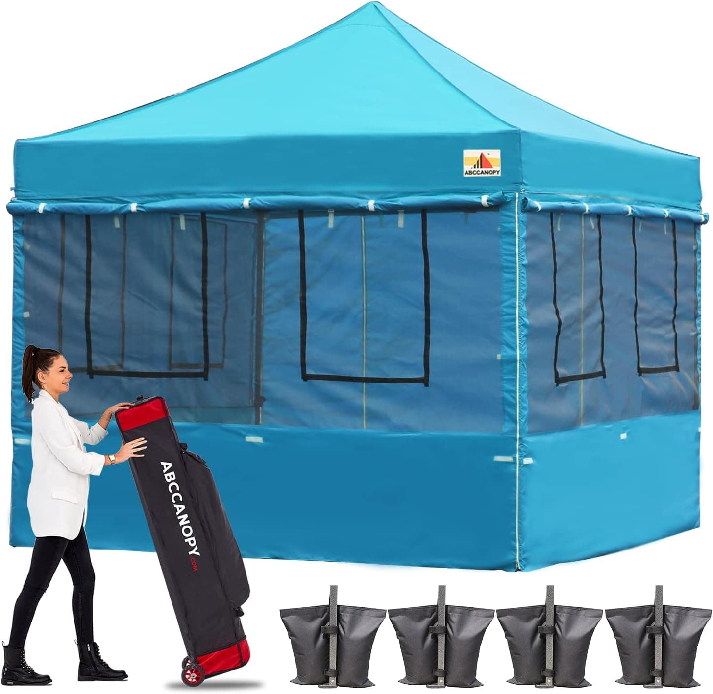 ABCCANOPY Food Vendor Tent 10x10 Food Vendor Booths 10x10 Food Service Canopy (Sky Blue)