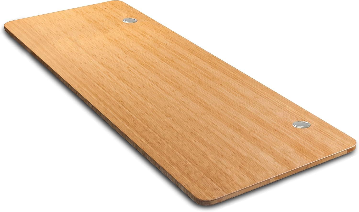VWINDESK Natural Bamboo 80inch Desk Table Top Only, Matching with Electric Adjustable Standing Desk Frame, Durable, Sustainable with 80mm Grommet Holes(80" x 30" x 1") Round Angles
