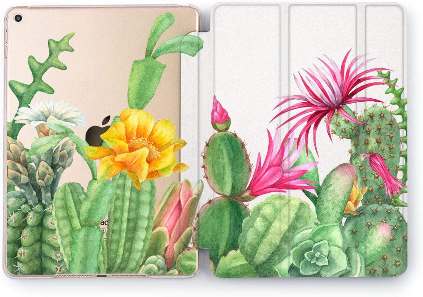 Wonder Wild Case Compatible with iPad Cactus 9.7 Pro Mini 1 2 3 4 5 6 Air 2 10.5 12.9 11 10.2 5th 6th Gen Hard Cover Pereskioideae Prickly Pear Cereus Organically Natural Plants