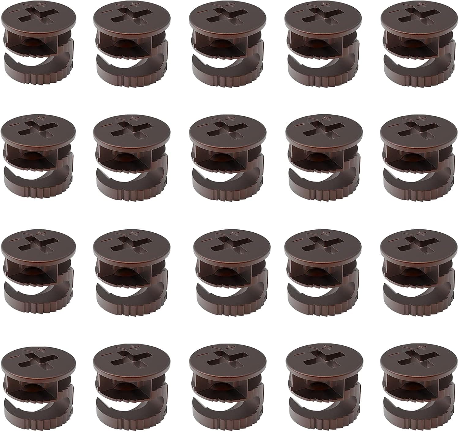 20PCS Furniture Connecting Cam Lock Fittings, 15mmx12mm Furniture Connecter Fastener Nut, Antique Copper colors Zinc Alloy Eccentric wheel cam Used for Cabinet Drawer Dresser Wardrobe