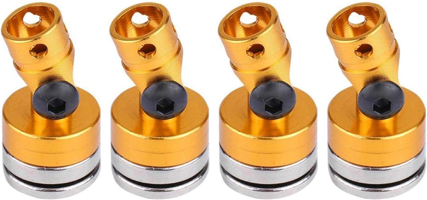 Body Shell Mount Column, Magnetic Post Mount, Body RC Car Magnetic Shell Post 4Pcs Model Car Body Post Mount for SCX10 4WD 1:10(Yellow)