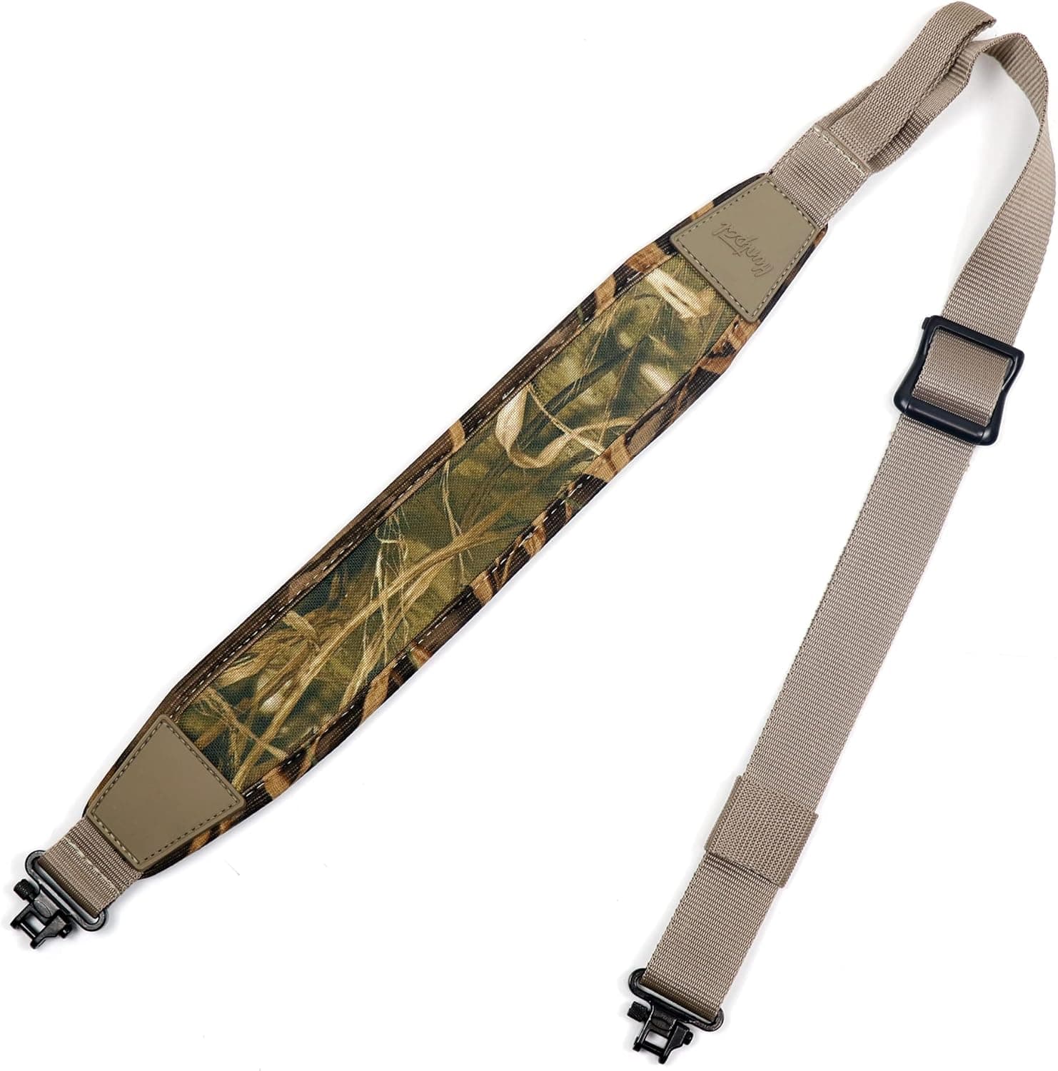 HUNTPAL 2 Point Gun Sling Shotgun Sling Rifle Sling with Steel Swivels and Thumb Hole, 1.25" Nylon Webbing Belt Hunting Shooting Gun Sling, Neoprene Padded Airsoft Airgun Crossbow Bow Shoulder Strap