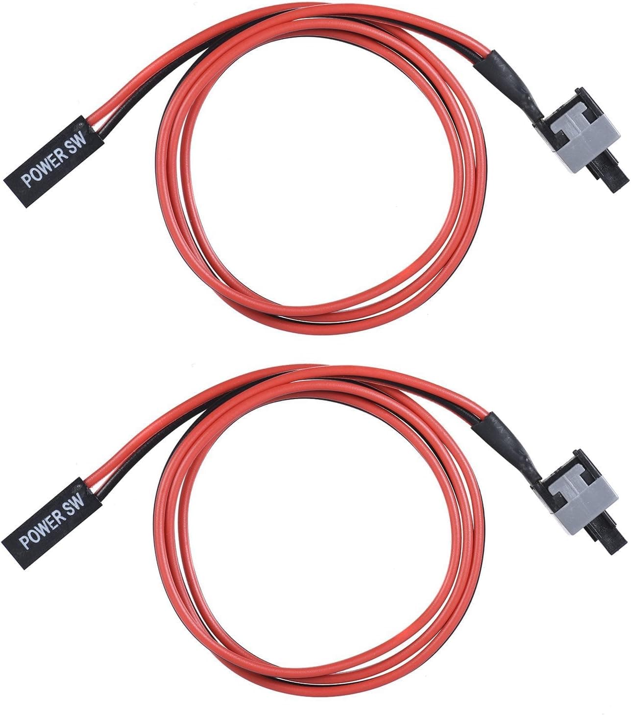 2 Pin SW PC Desktop Power Cable on/off Push Button ATX Computer Switch Wire 45cm 3Pack