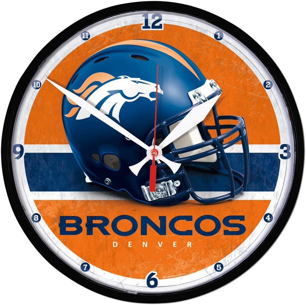 Wincraft Denver Broncos NFL Round Wall Clock