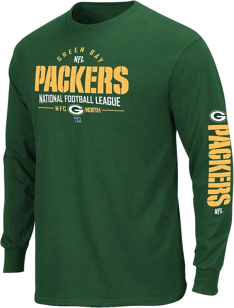 NFL Green Bay Packers Primary Receiver Adult Long Sleeved Basic Tee