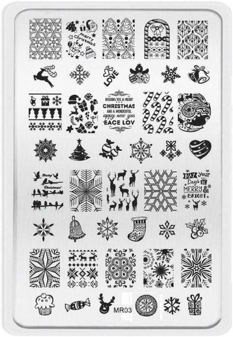 Shensee Christmas Pattern DIY Nail Art Image Stamp Stamping Plates Manicure Template (03)