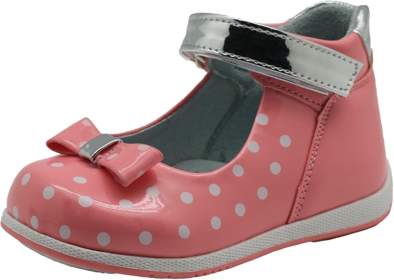 Apakowa Toddler Girls Bowtie Mary Jane Flat Sandals Princess Shoes with Arch Support