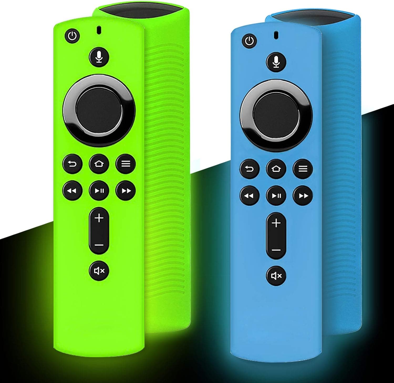 2 Pack Silicone Remote Cover for 4k TVstick, Shockproof Protective Silicone Case, Shockproof Anti Slip Silicone Remote Case Compatible with All-New 2nd Gen Remote Control(Glow)
