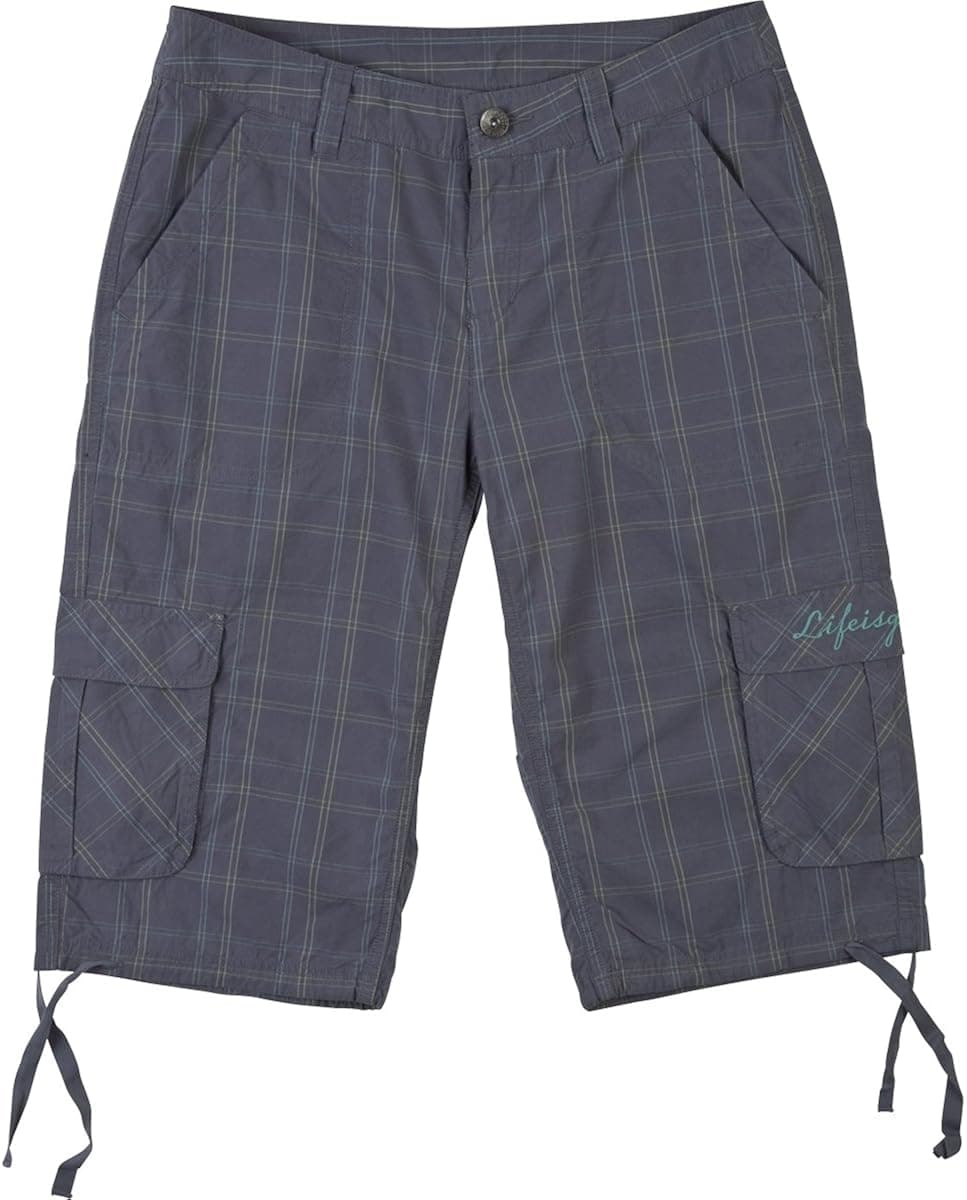 Life is Good Women's Journey Cargo Plaid Short
