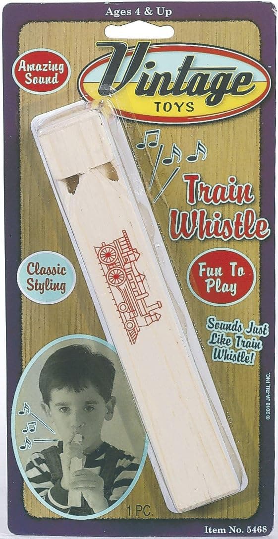 Vintage Toys Wooden Train Whistle