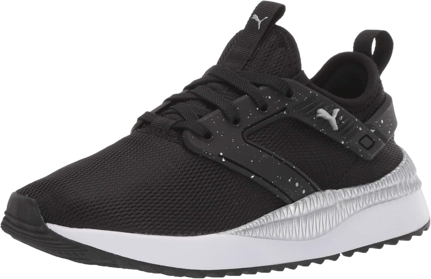 PUMA Women's Pacer Next Excel Sneaker, Black Silver White, 6 M US