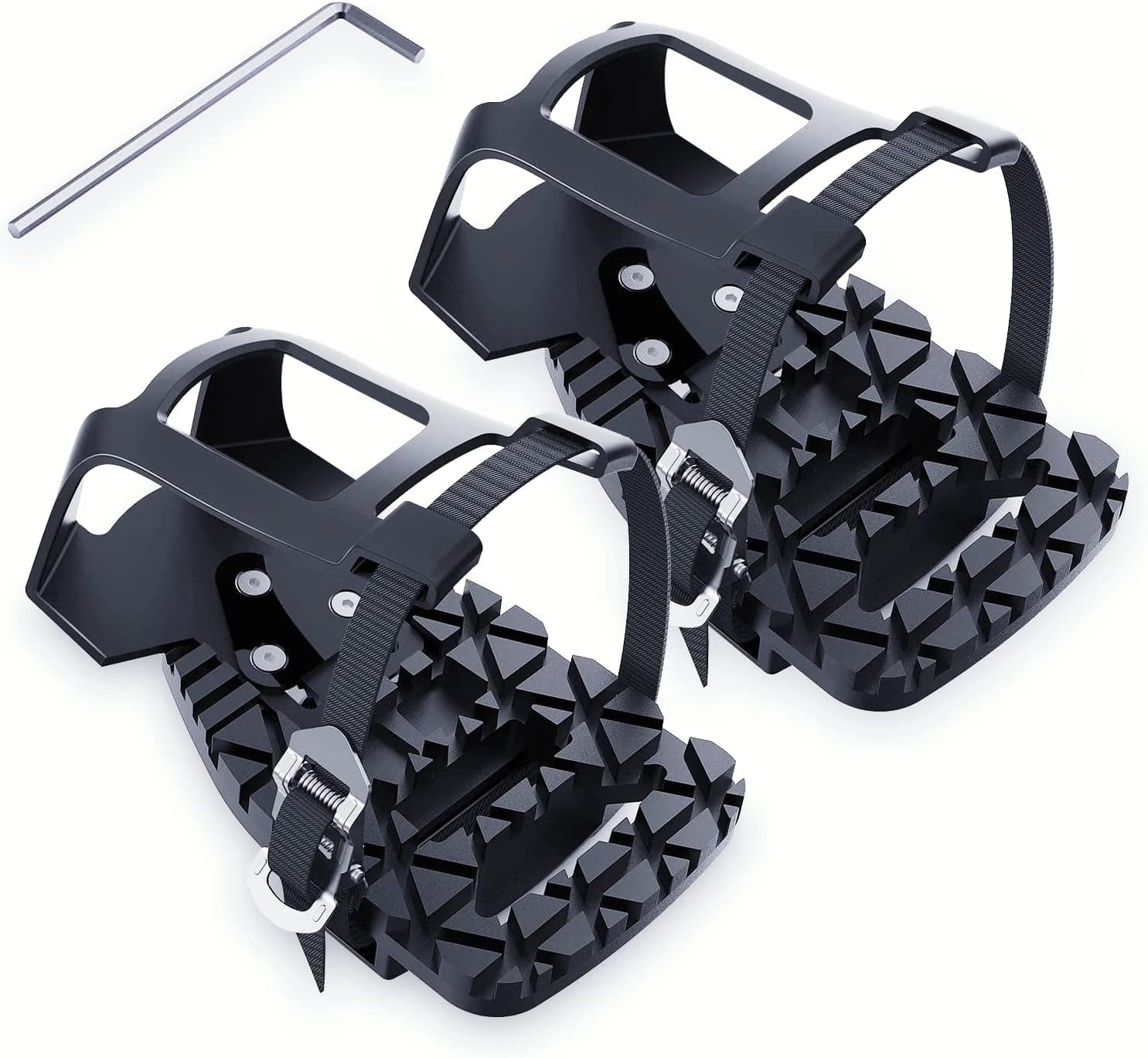 Toe Cages for Peloton Bike - Peloton Bike+ Pedal, Indoor Exercise for Spin Bicycle Pedals Adapters Accessories, Convert Look Delta Pedals - Ride with Sneakers(with 16 Stickers)