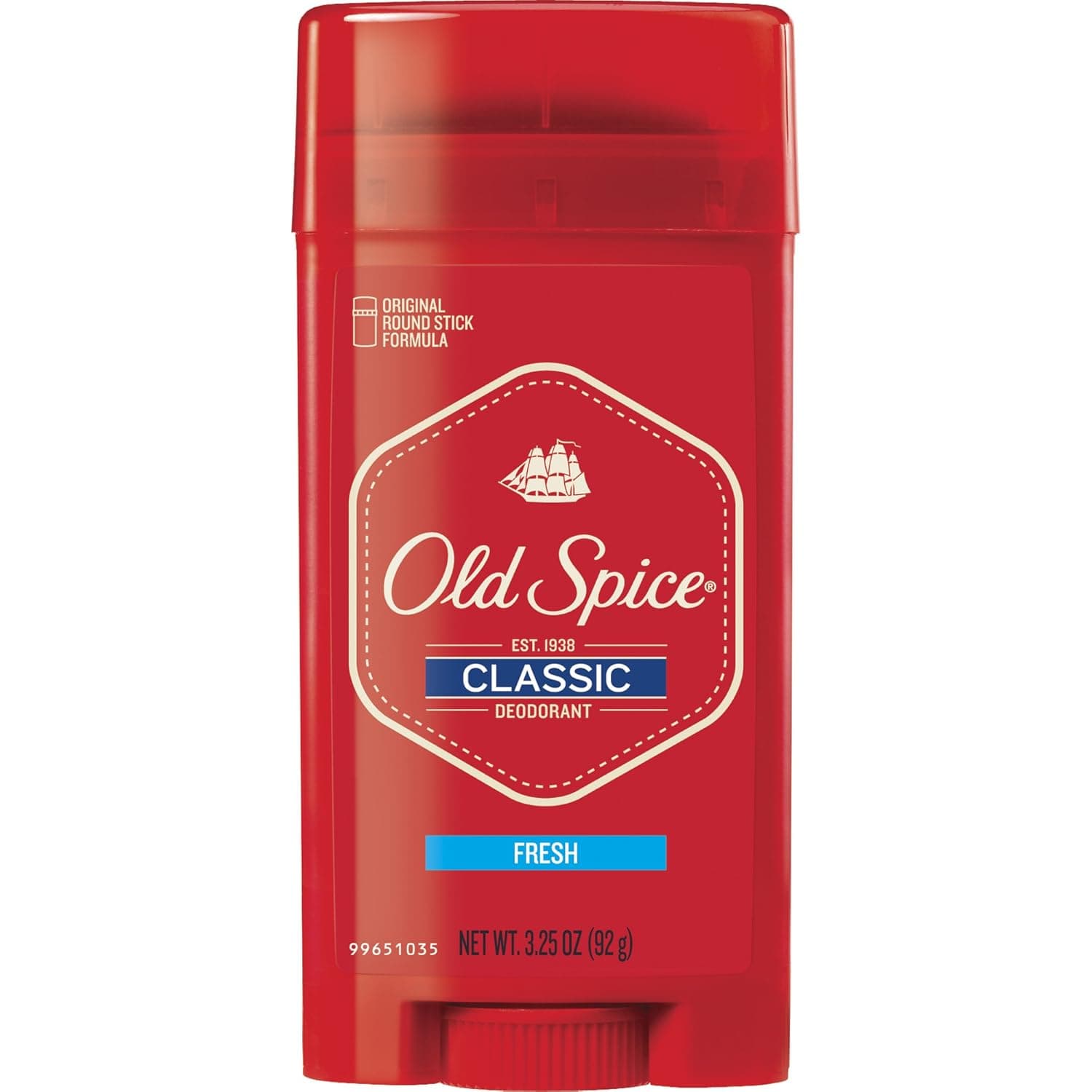 Old Spice Classic Stick Fresh Scent Men's Deodorant, 3.25 Ounce