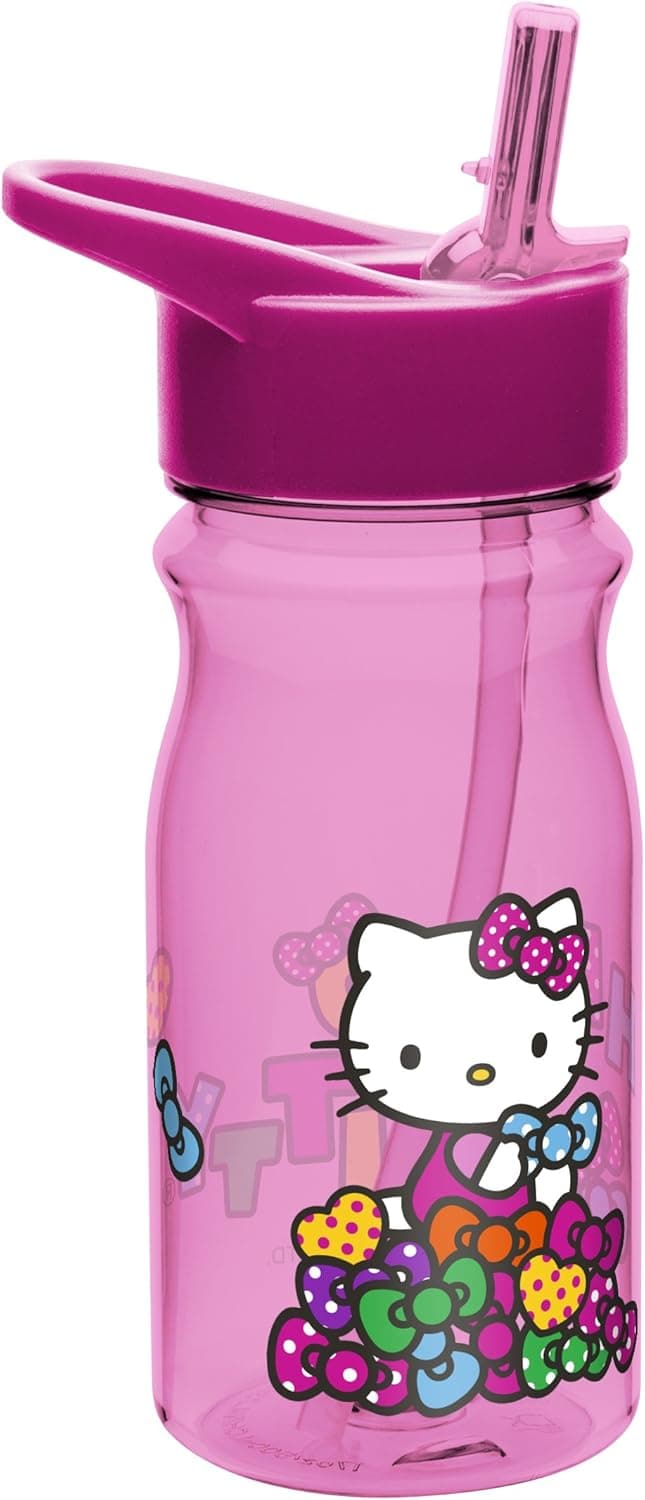 Zak Designs Sanrio 16 oz. Water Bottle with Straw, Hello Kitty