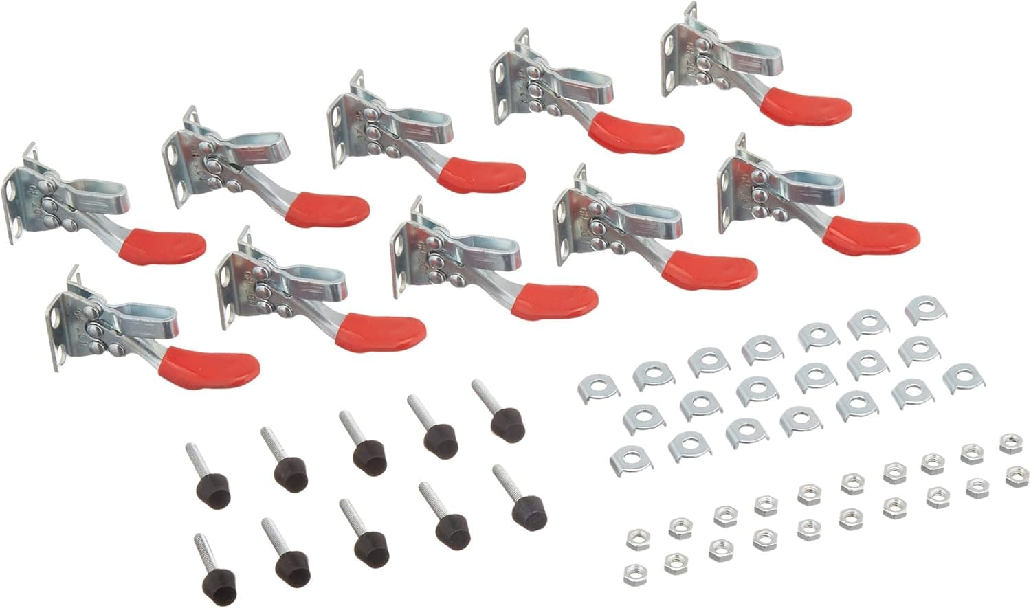 Linseray 10pcs GH-201 Hand Tools Toggle Clamps Antislip Horizontal Clamp Quick Release Tool 59 lbs Capacity