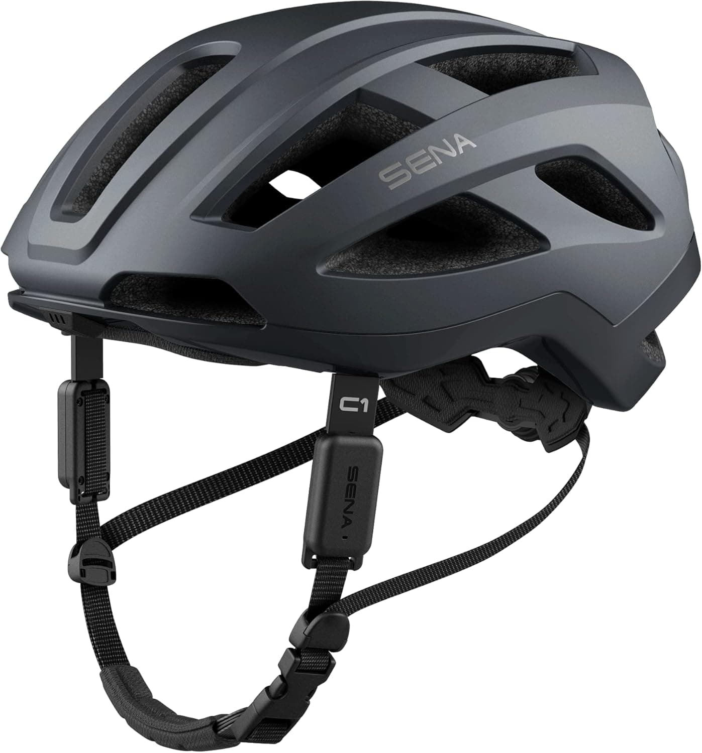 Sena C1 Smart Cycling Helmet with Bluetooth Intercom and Smartphone Connectivity for Music, GPS, and Phone Calls