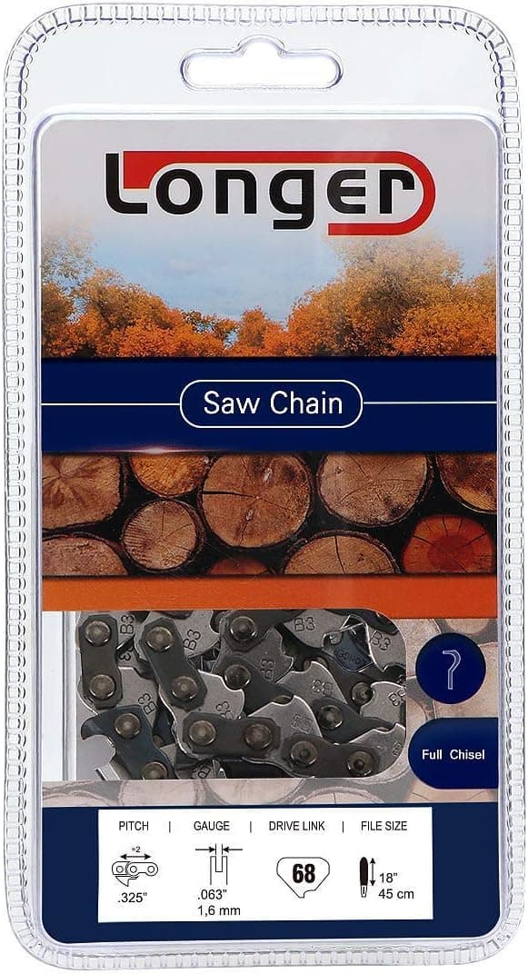 18" Full Chisel 68 Links Chainsaw Drive Chain .325" Pitch .063" Gauge For STIHL