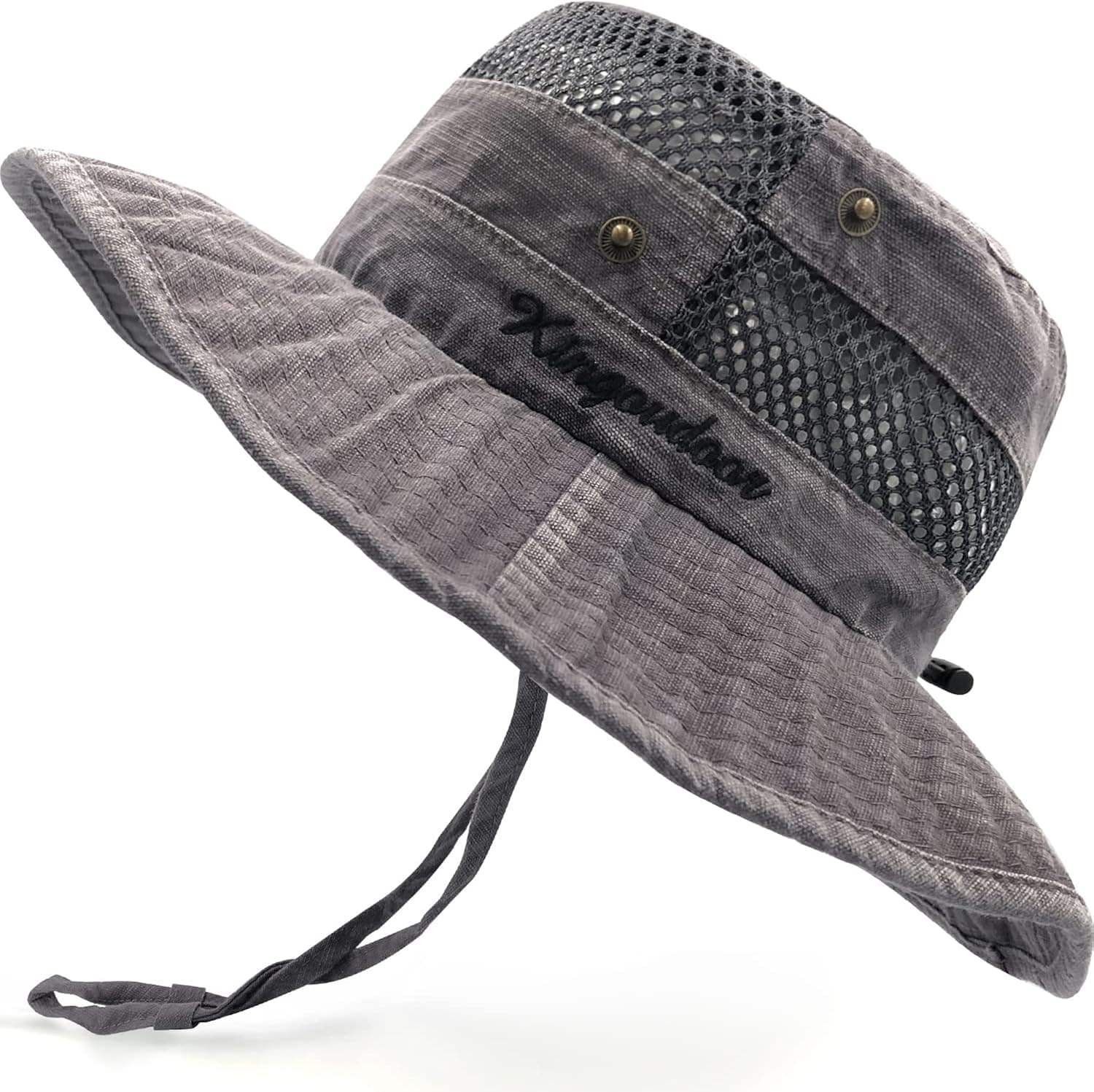 Fishing Hat Sun Protection Boonie Bucket Hat for Men Women Breathable Wide Brim Packable Mesh Safari Cap for Outdoor