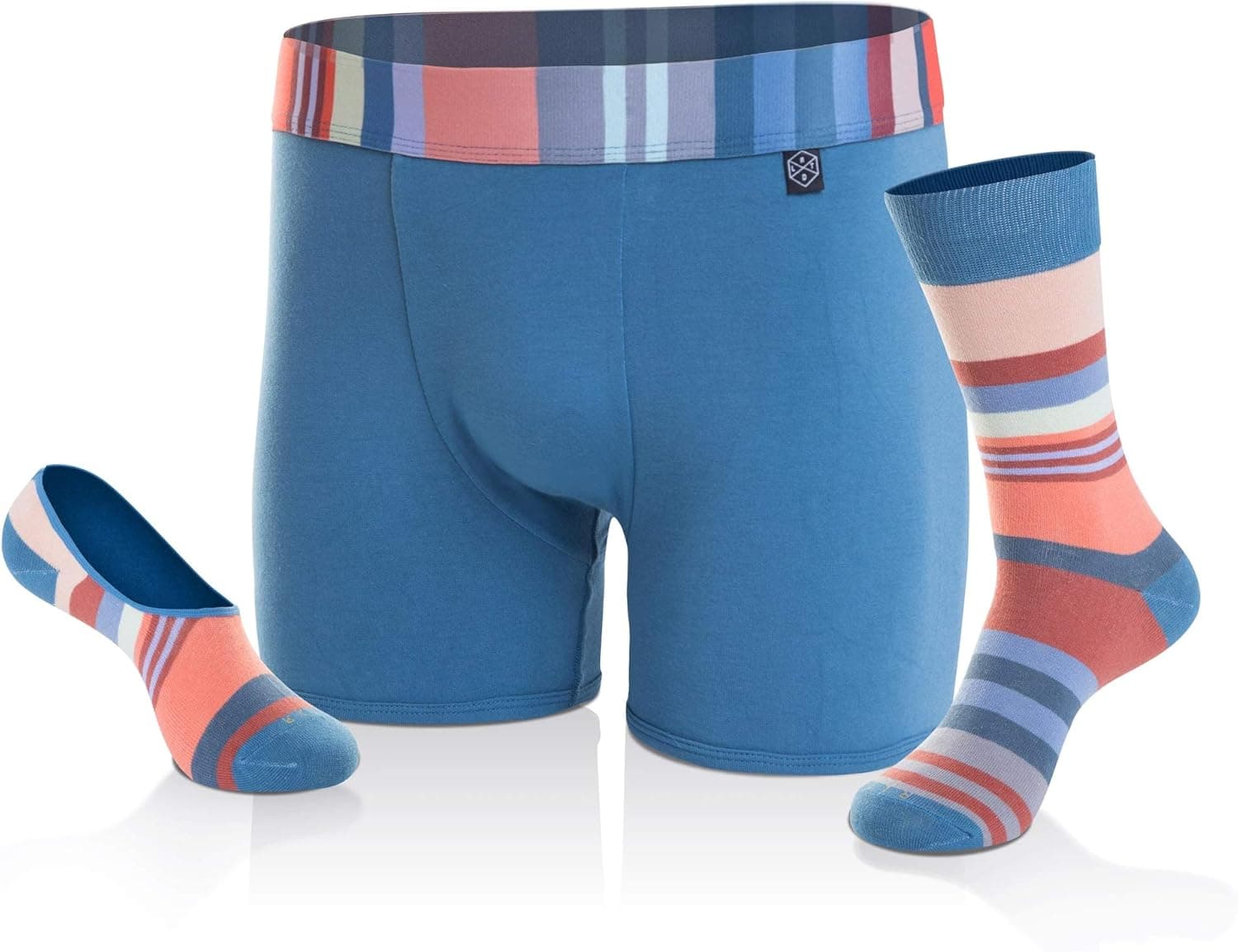 RLTD Men's Boxer Briefs and Socks Matching Underwear Set, 3 Piece (1 Pack)