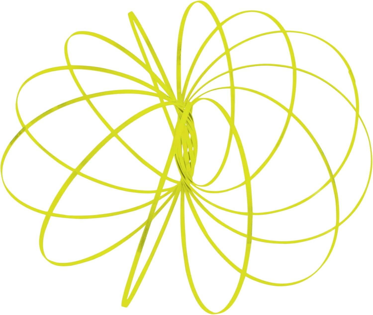 Original GeoFlux Mesmerizing 3-D Kinetic Sculpture & Interactive Spring Toy (Yellow Glow)
