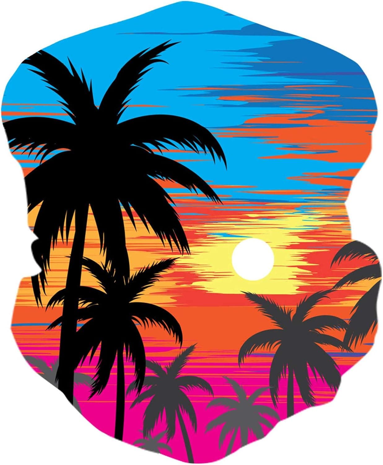 RAISEVERN Hawaiian Coconut Tree Face Cover Seamless Rave Bandanas Neck Gaiter Multifunctional Balaclavas Headbands Scarf Tube Headwrap Neckwarmer for Dust,Outdoors,Sports Festivals
