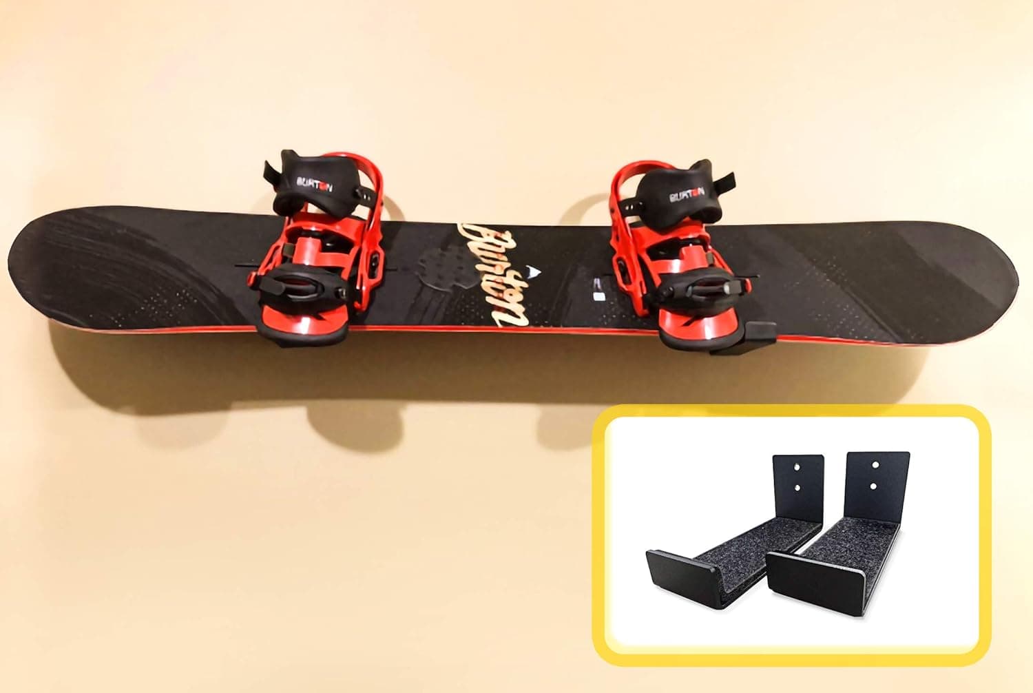 AA Products A Couple of Aluminium Snowboard Display Wall Mount Rack w/ Protective Lining