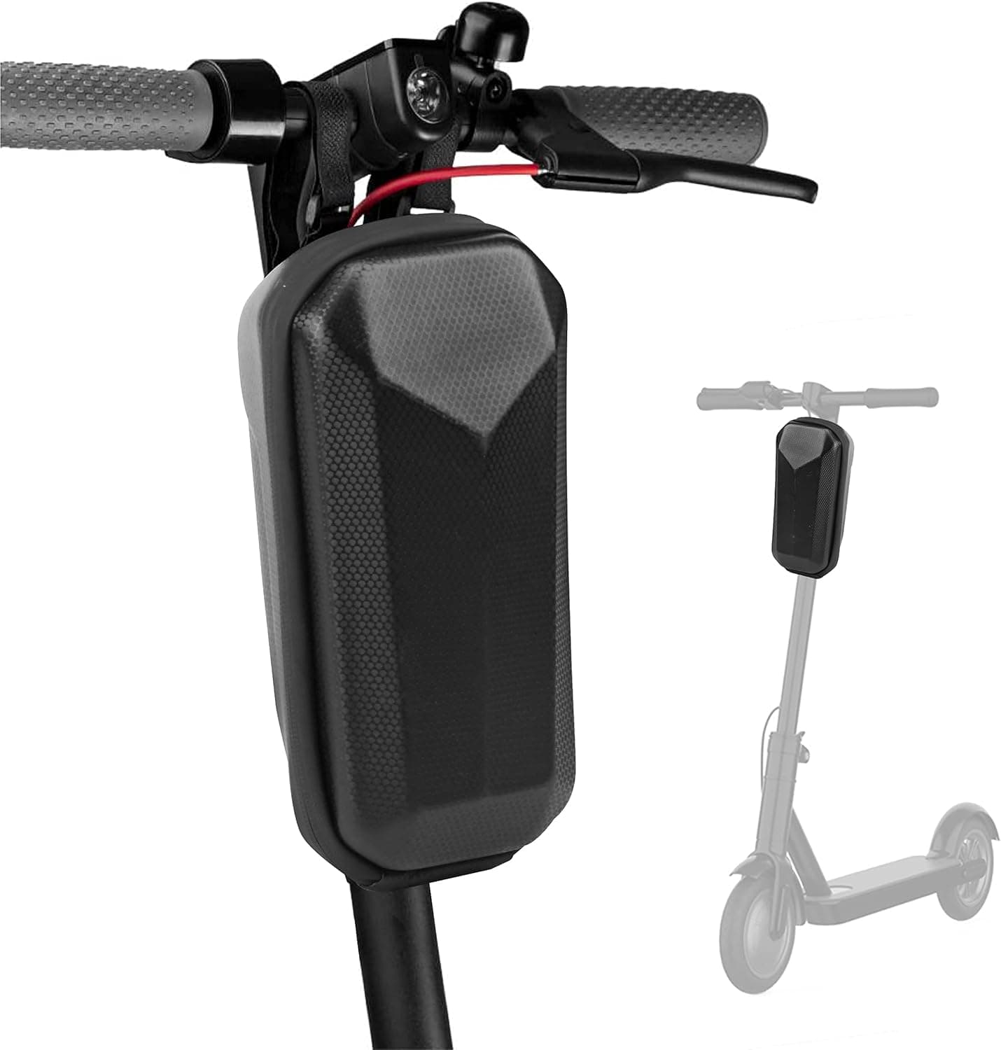2L Bag Scooter Storage Bag, e-bike Bike Handlebar Bag, Front Hanging Bag for Xiaomi Mijia M365/M365 Pro/Segway ES1/ES2/ES3/Ninebot, for Carrying Charger Tools Repair Large Capacity EVA Hard Shell