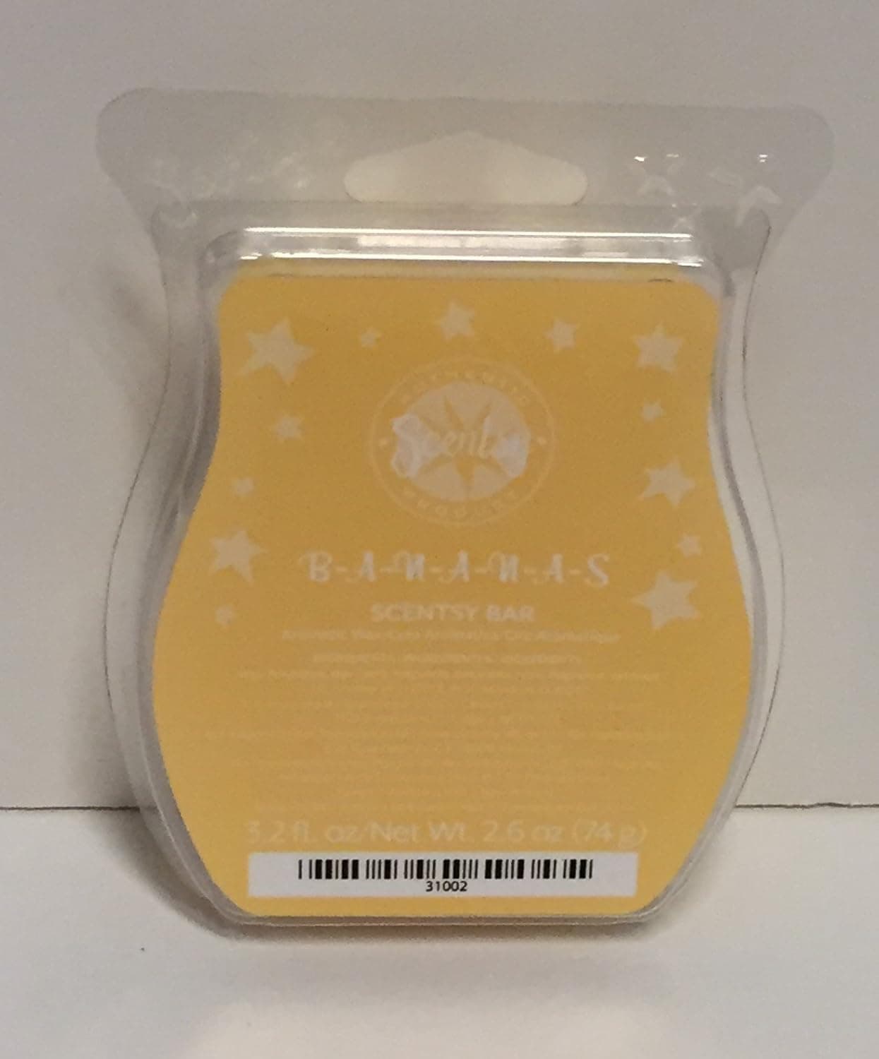 Scentsy, B-A-N-A-N-A-S, Wickless Candle Tart Warmer Wax Bar, 3.2 Fl Oz, 8 Squares