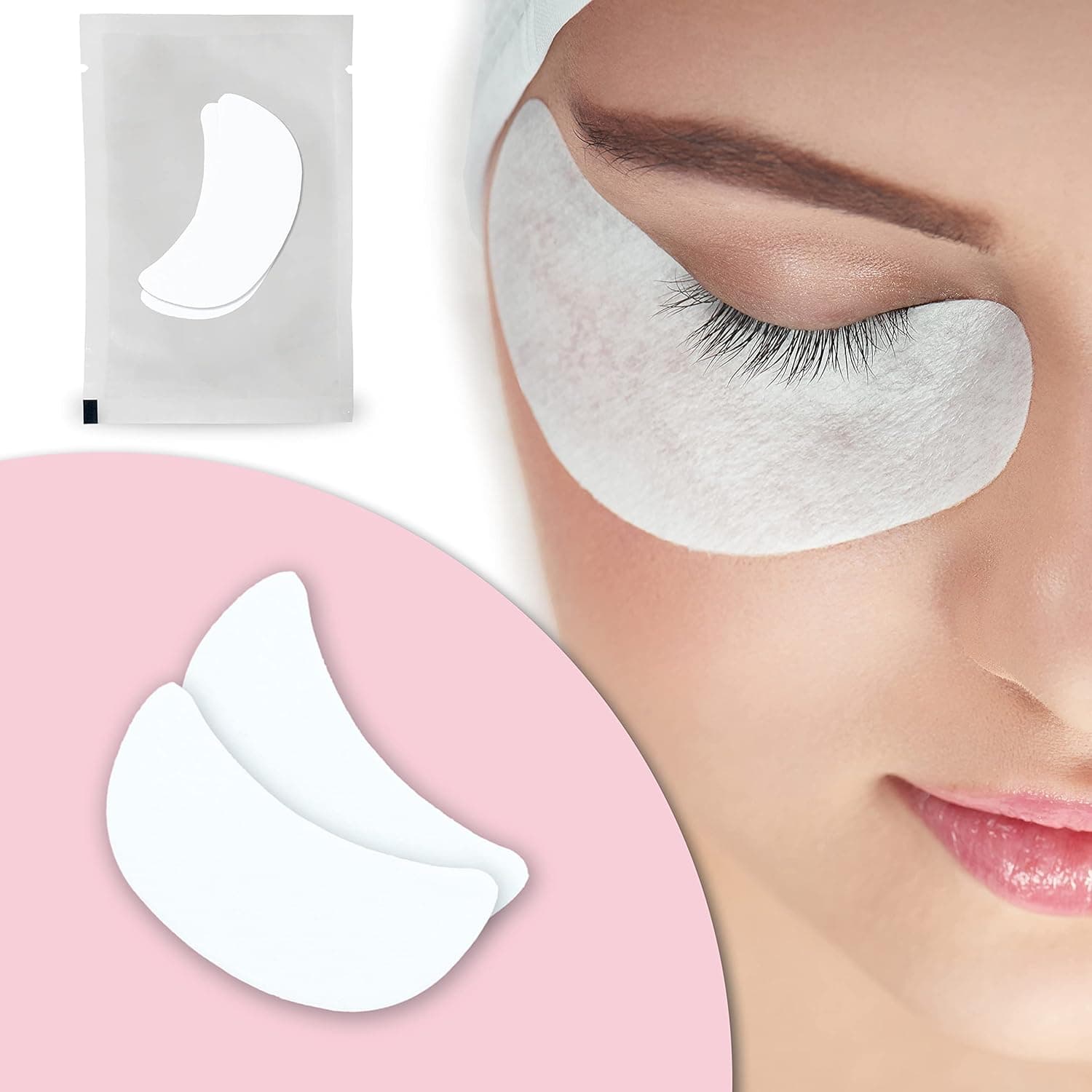 LLBA Under Eye Pads - Bulk Quantity & Multishapes for Multi Eye Shapes | Ideal for Eyelash Extensions | Gel Pad on Botton Lashes | No Irritation | Natural Plant Extraction (50 Pairs, Style 4)