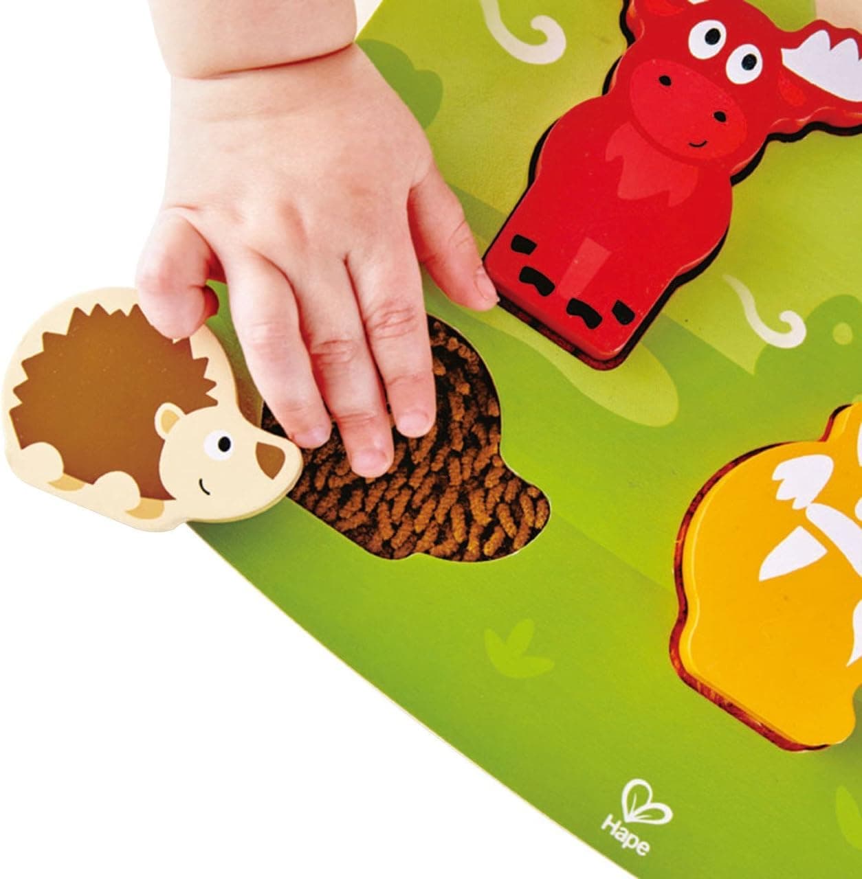 Hape Forest Animal Tactile Puzzle Game, Multicolor, 5'' x 2''
