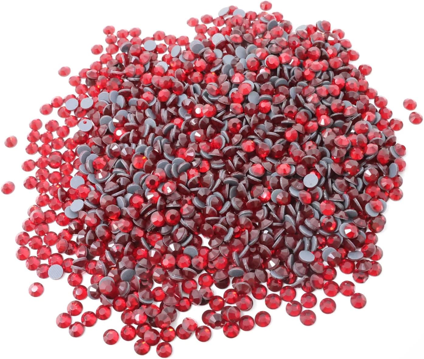 Honbay 1440 Pieces SS20 5mm Hotfix Rhinestones Sparkly Flatback Rhinestones Round Crystal Gems (Dark Red)