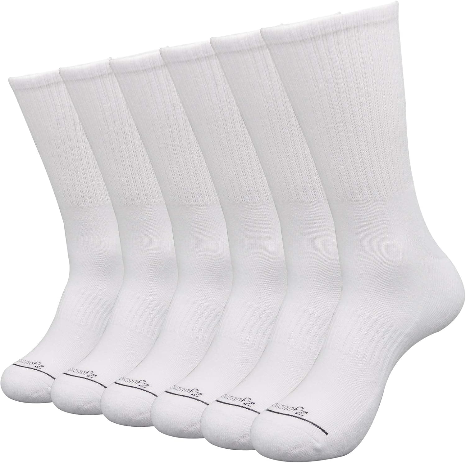 Zjouznor 6 Pack of Cotton Performance Cushion Athletic Crew Socks