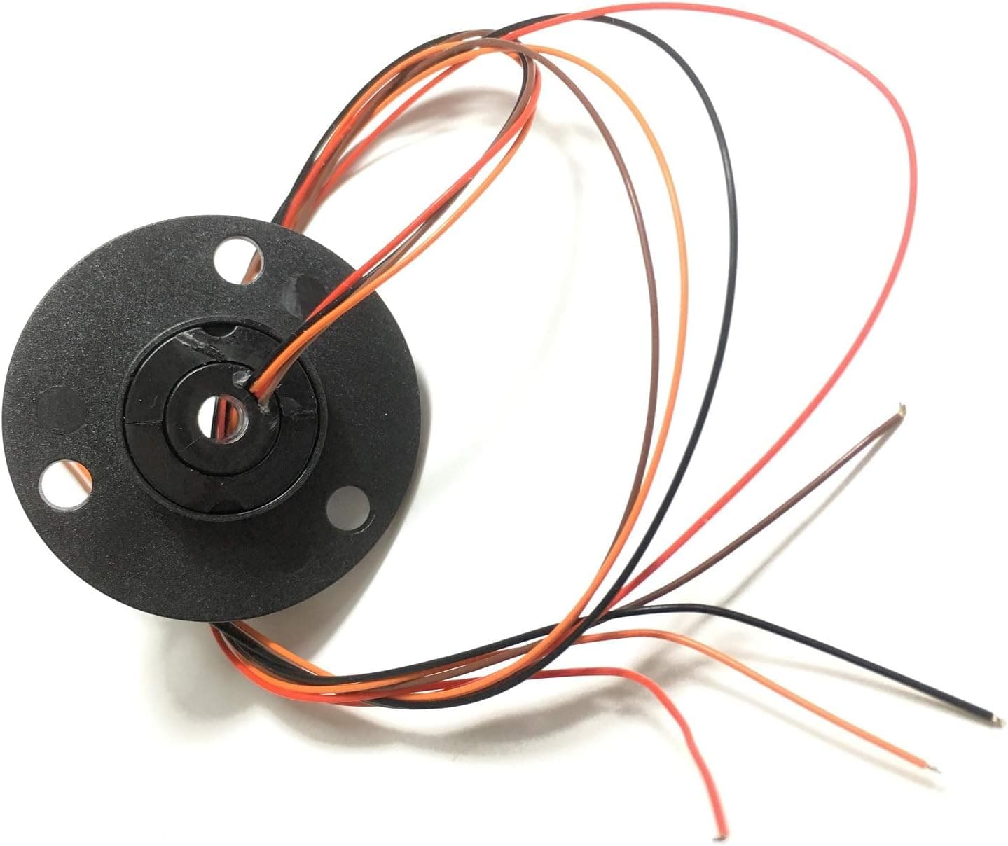 Taidacent Hollow Electrical Slip Ring Rotary Electrical Contact 2/4/6/12 Road Collector Ring Conductive Electric Motor Slip Ring Rotating Connector (4 wire 2A Inner Hole 5mm Outer Diameter 22mm)