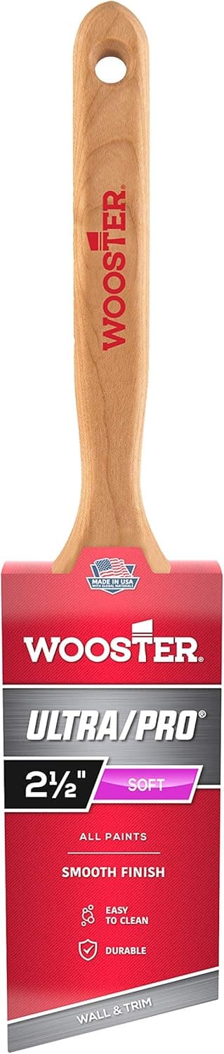 Wooster Brush 4170-2-1/2 Ultra/Pro Soft Lindbeck Angle Sash Paintbrush, 2-1/2-Inch
