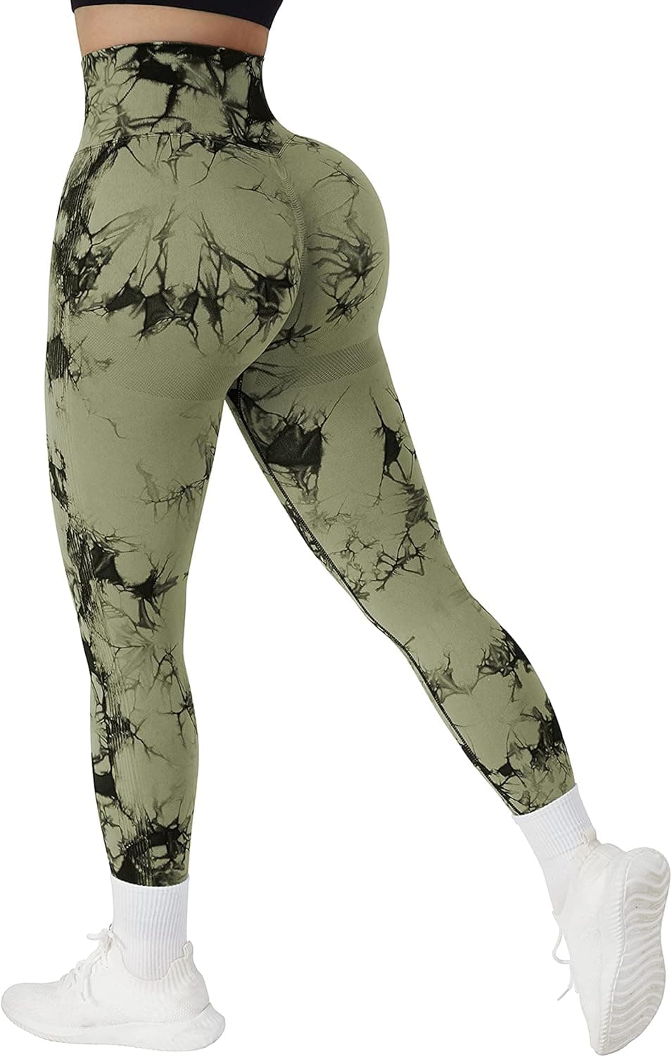 RXRXCOCO Womens High Waist Tummy Control Leggings Ruched Butt Lift Yoga Pants Workout Tights