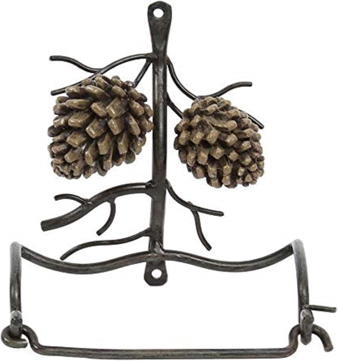 DEI Country Pinecone Toilet Paper Holder Wall Mount, 6-Inch
