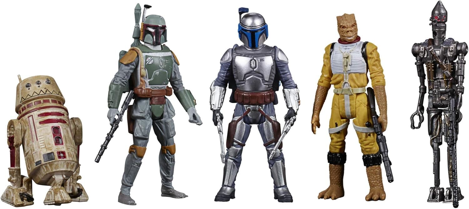 STAR WARS Celebrate The Saga Toys Bounty Hunters Figure Set, 3.75-Inch-Scale Collectible Action Figure 5-Pack, Toys for Kids Ages 4 and Up