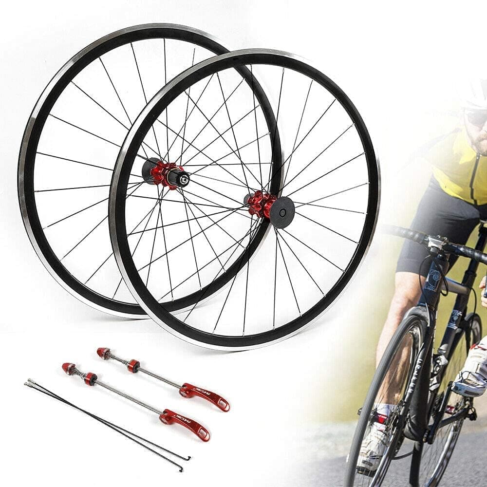 700C Road Bike Front Rear Bicycle Wheel Set Ultra-Light Aluminium Alloy Front Rear Wheelset 7/8/9/10/11 Speed Cassette, Rim Height 30mm C/V Brake