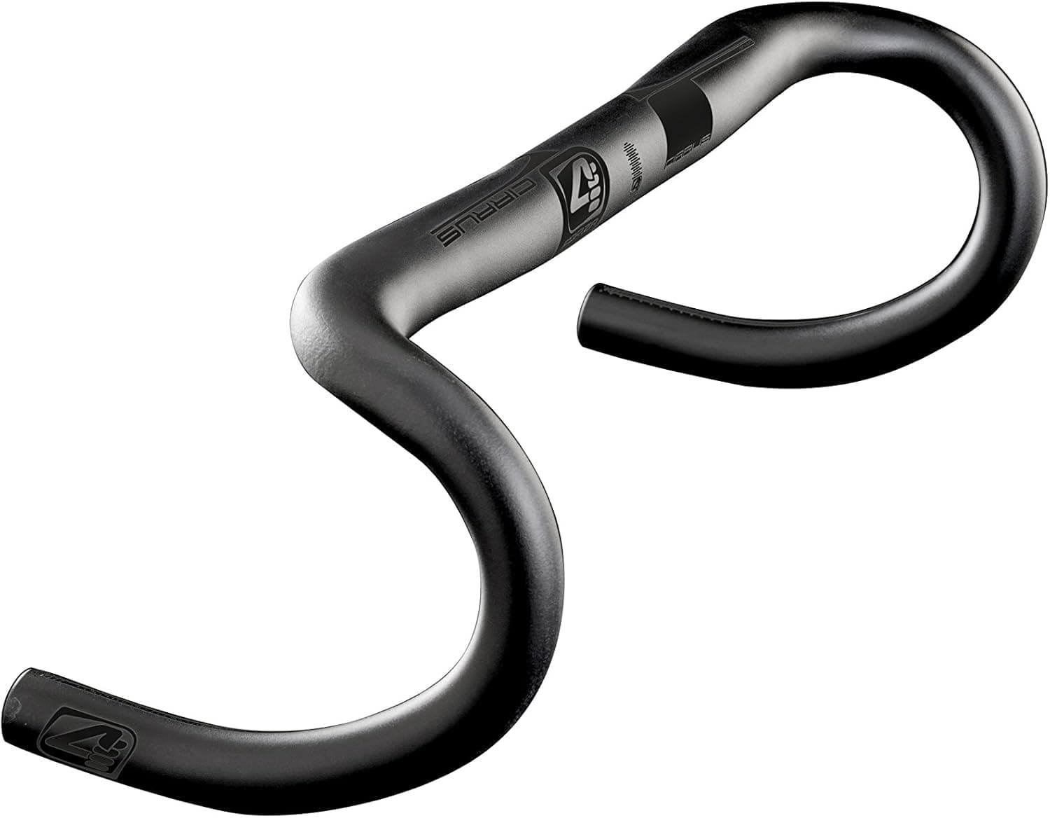 4ZA Cirrus BB Compact Flat Top Road Handlebar, 40 x 80 x 130mm, Black