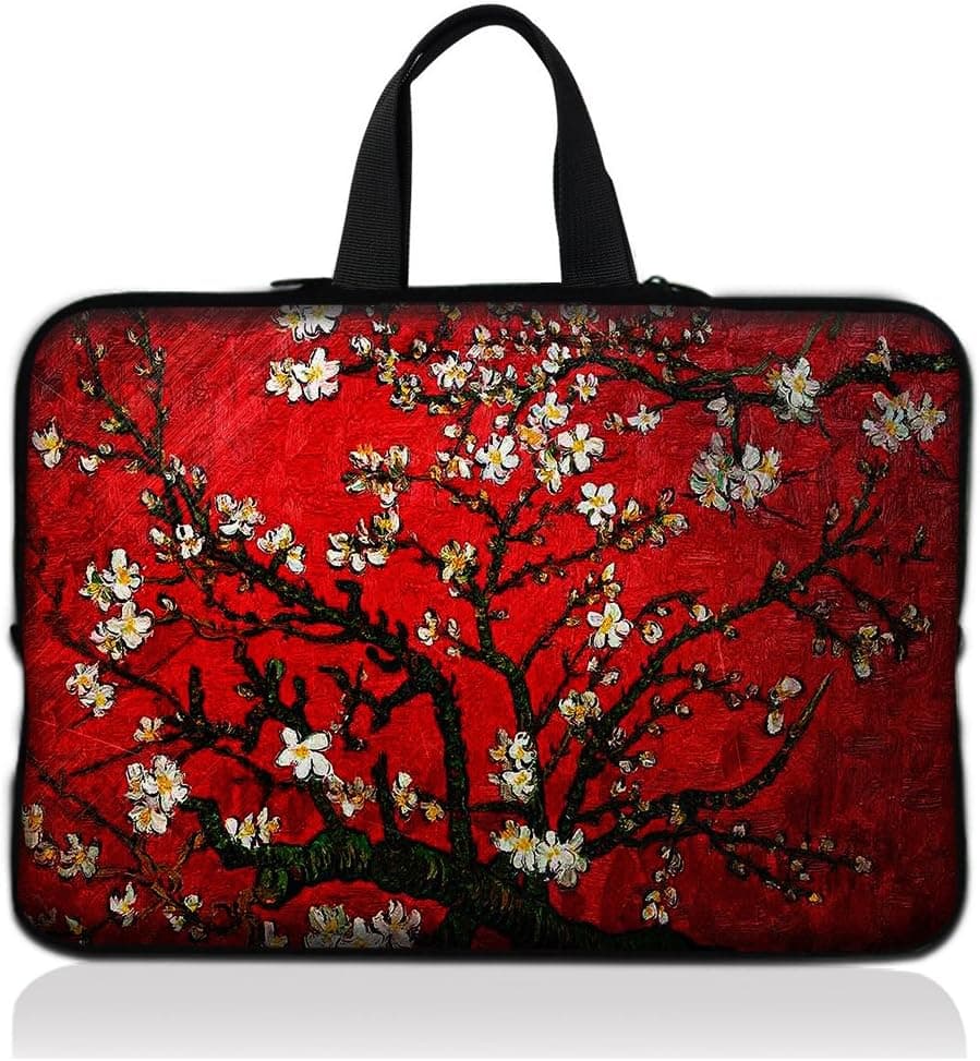 SHINICE Laptop Sleeve Case 13 inch 13.3 Notebook Sleeve Laptop Bag Cherry Blossom Design