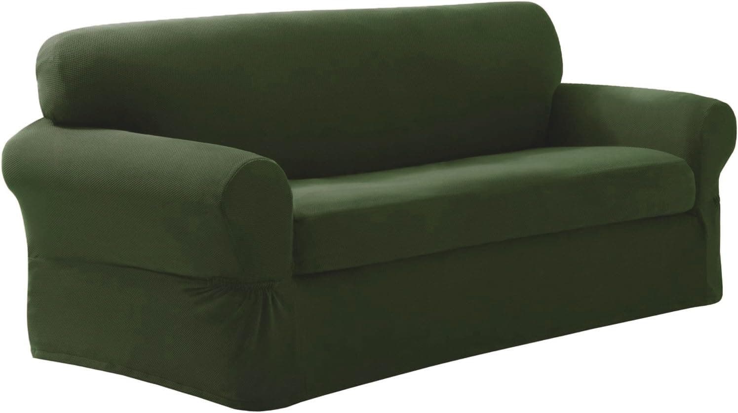 Fancy Collection Strech Sofa Love Seat Arm Chair Slip Cover Olive Green (3 piece set)