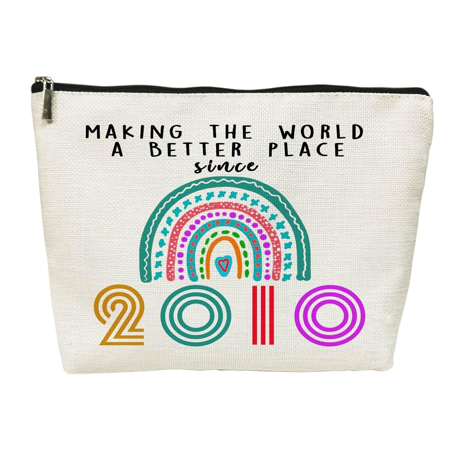 2010 13th Birthday Gifts for Her, 13 Year Old Birthday Gifts Cosmetic Bags, Funny 13rd Birthday Gift for Her Makeup Bag, Gift for 13rd Birthday Party