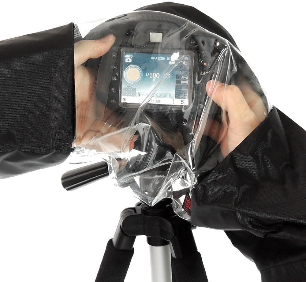 Fotasy RC702 Professional Rain Cover Protector for Large DSLR Cameras with Up to 70 200mm Lens (Black)