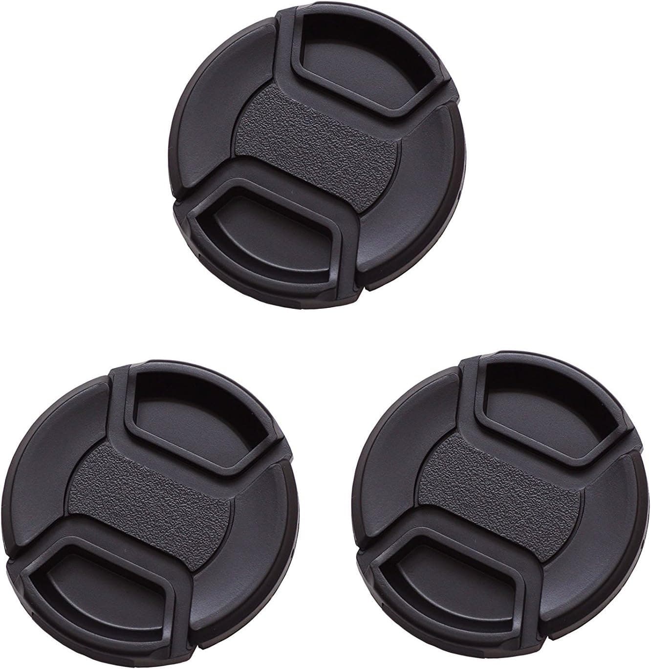IMZ Lens Cap Bundle - 3 x 72MM Front Lens Filter Snap On Pinch Cap Protector Cover for DSLR SLR Camera Lens 72x3