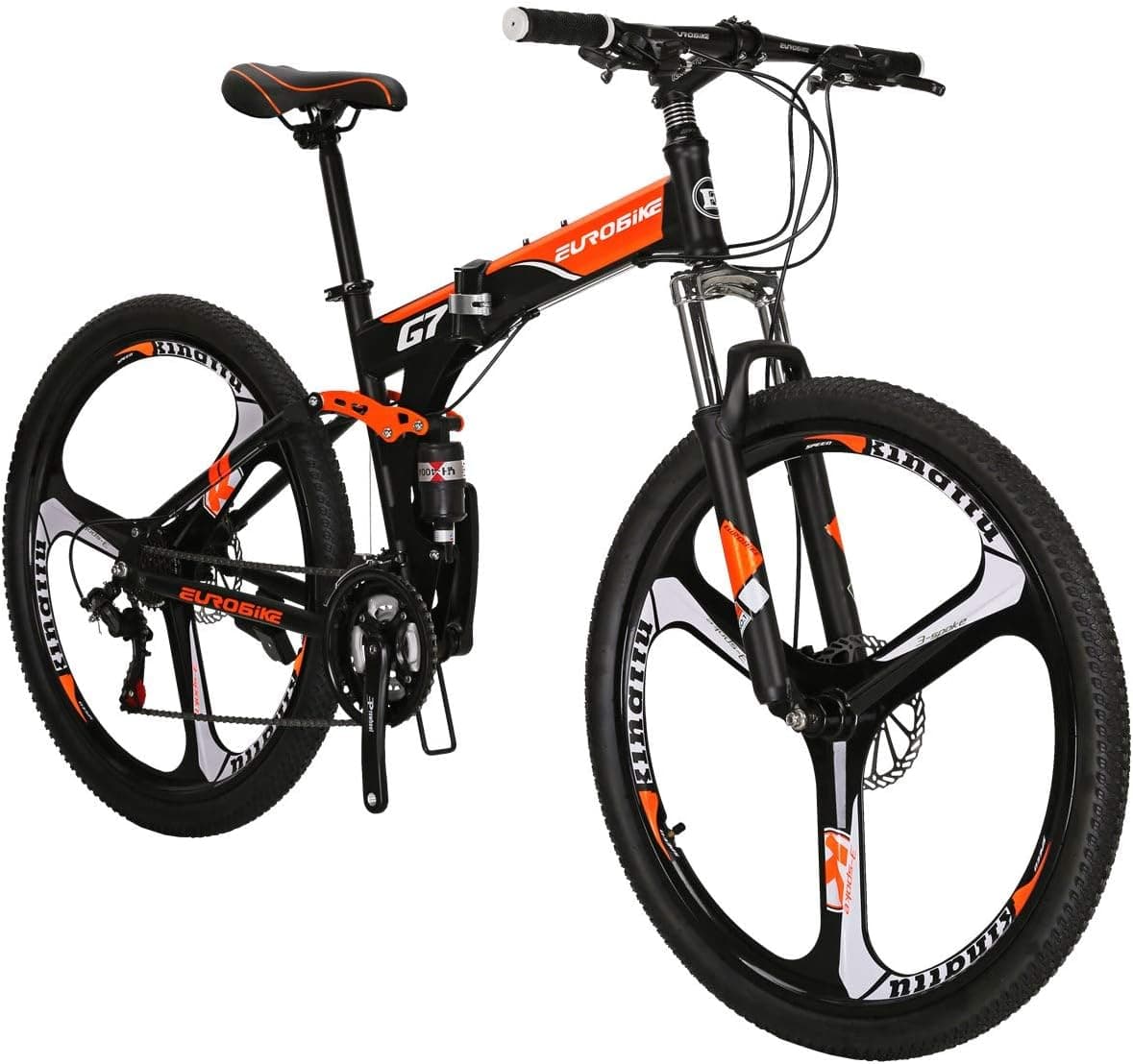 EUROBIKE Folding Bike, Folding Mountain Bike,Adult Bike,TSM G4/G7 Bicycle, 26/27.5Inch,Dual Disc Brake Bike