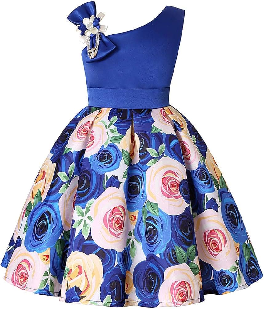 MSFENG Big Little Toddler Elegant Girls Formal Dresses for Holiday Tea Party Birthday
