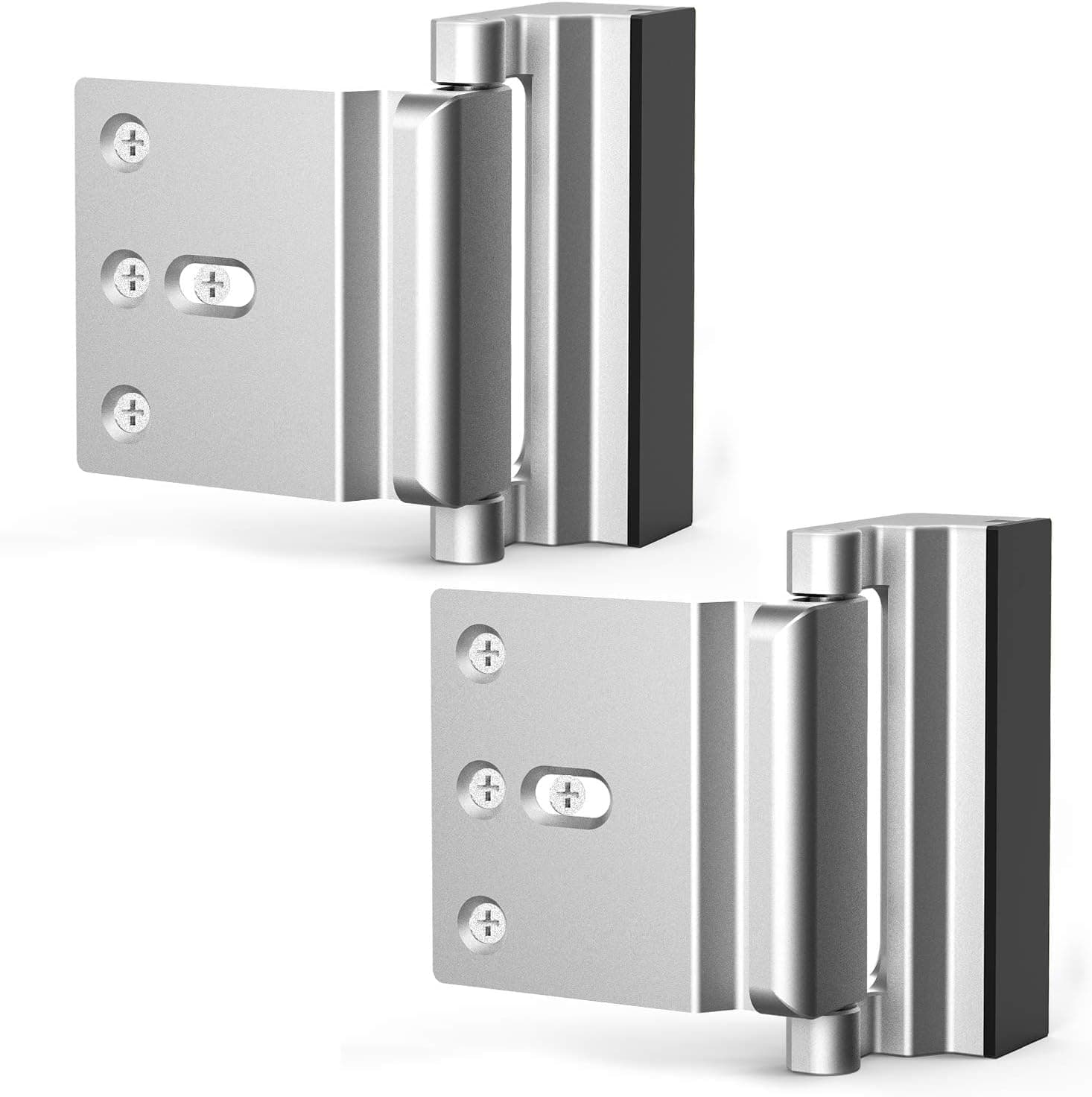 Door Lock, Security Lock, [2 PACK] Home Security Door Lock with 7 Screws, Childproof Door Reinforcement Lock, Withstand 1000 lbs for Inward Swinging Door,Upgrade Night Lock to Defend Your Home