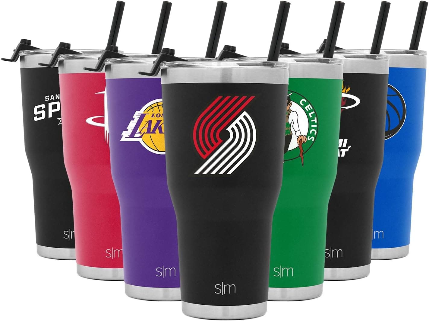 Simple Modern Officially Licensed NBA Tumbler with Flip Lid and Straw Insulated Stainless Steel Cup | Cruiser Collection | 30oz