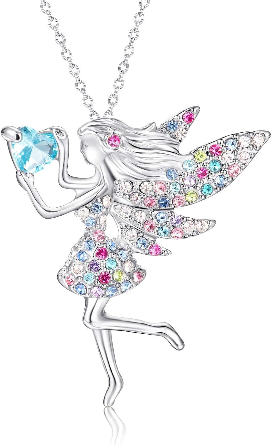 KINGSIN Fairy Necklace for girls Friendship Teen Girl Necklace Pendant Jewelry Gifts for Girls Sister Daughter Women