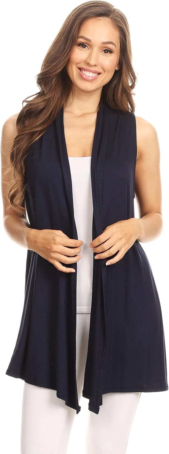 Women's Women's Solid Casual Comfy Long Sleeve Drape Open Front Cardigan Jacket S-3XL
